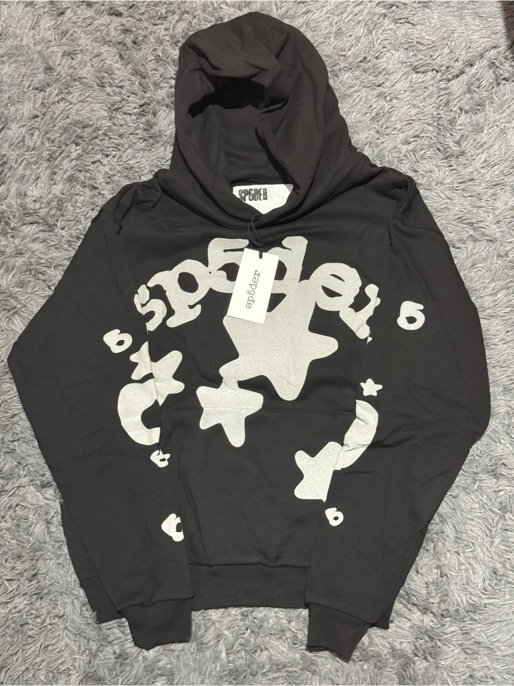 Sp5der Spider Worldwide Beluga Hoodie Black Small